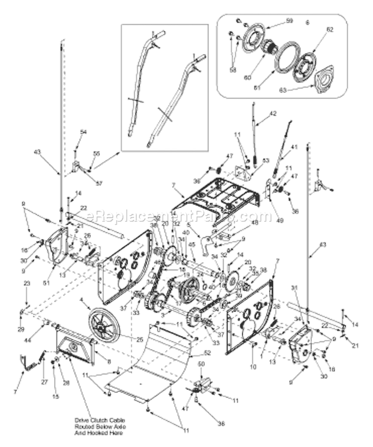 Page C Diagram and Parts List for 31BH5Q3G401 2003 Yard Man Snow Blower